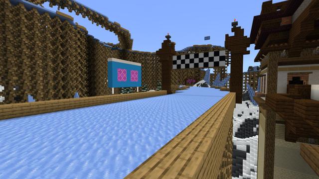 Screenshot of the Minecraft Bedrock Marketplace product Frozen Race created by Ready, Set, Block!.