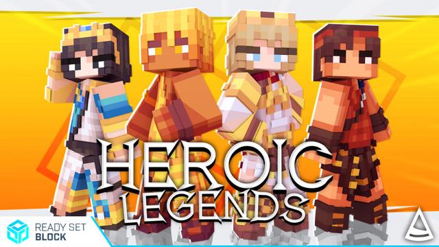 Thumbnail of the Minecraft Bedrock Marketplace product Heroic Legends created by Ready, Set, Block!.