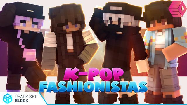 Thumbnail of the Minecraft Bedrock Marketplace product K-Pop Fashionistas created by Ready, Set, Block!.