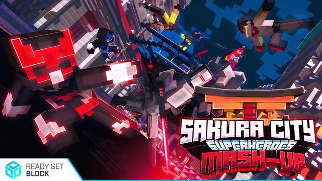 Thumbnail of the Minecraft Bedrock Marketplace product Sakura City Superheroes created by Ready, Set, Block!.