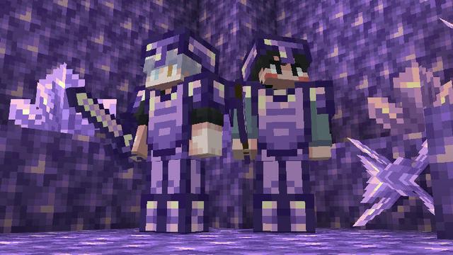 Screenshot of the Minecraft Bedrock Marketplace product COMBINE ORES: Weapons + Tools Add-On created by Red Eagle Studios.