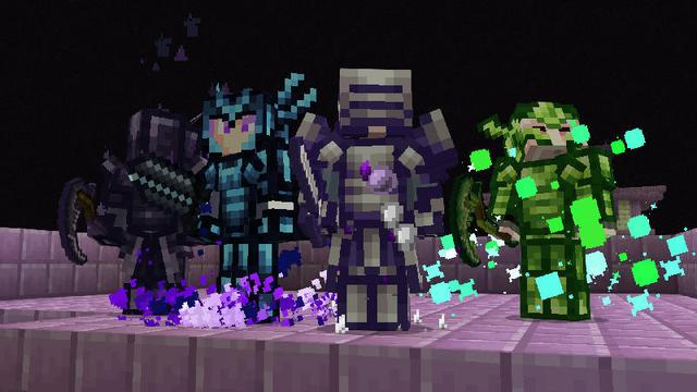 Screenshot of the Minecraft Bedrock Marketplace product COMBINE ORES: Weapons + Tools Add-On created by Red Eagle Studios.