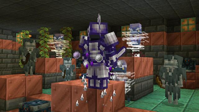 Screenshot of the Minecraft Bedrock Marketplace product COMBINE ORES: Weapons + Tools Add-On created by Red Eagle Studios.