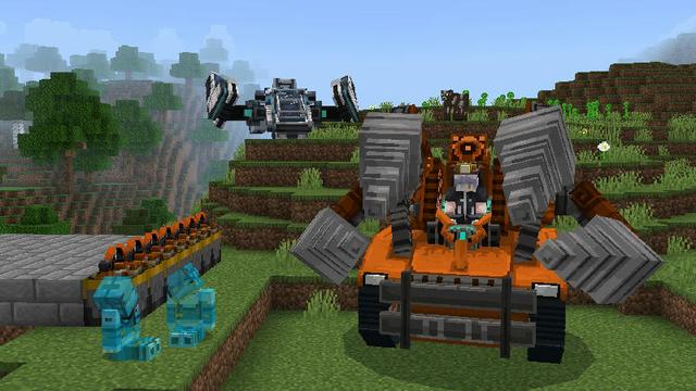 Screenshot of the Minecraft Bedrock Marketplace product Gadgets Add-On created by Red Eagle Studios.