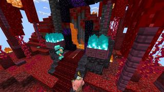 Screenshot of the Minecraft Bedrock Marketplace product Hacker One Block created by Red Eagle Studios.