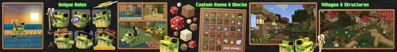 Panorama of the Minecraft Bedrock Marketplace product Ribbits created by Refresh Studios.