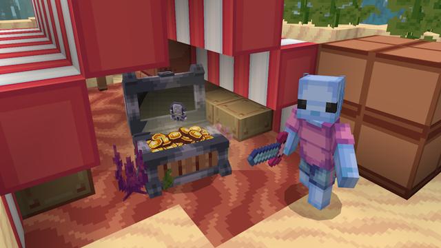 Screenshot of the Minecraft Bedrock Marketplace product Axolotl Pets created by SandBlock Studios.