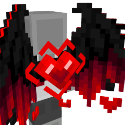 Thumbnail of the Minecraft Bedrock Marketplace product Black Demon Heart Wings created by SandBlock Studios.