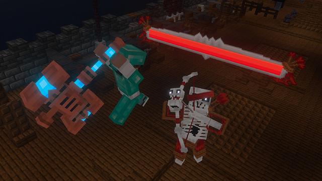 Screenshot of the Minecraft Bedrock Marketplace product Bosses Evolve++ Add-On created by SandBlock Studios.