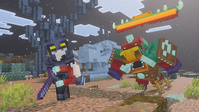 Screenshot of the Minecraft Bedrock Marketplace product Bosses Evolve++ Add-On created by SandBlock Studios.