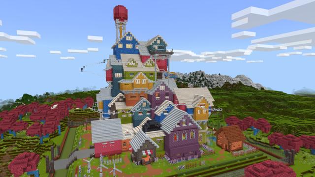 Screenshot of the Minecraft Bedrock Marketplace product Crazy House created by SandBlock Studios.