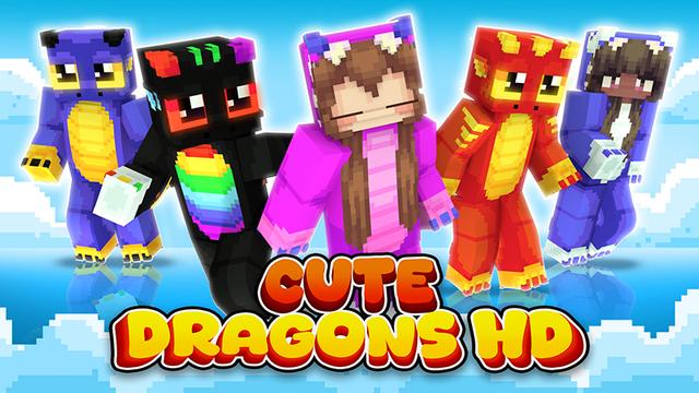 Thumbnail of the Minecraft Bedrock Marketplace product Cute Dragons HD created by SandBlock Studios.
