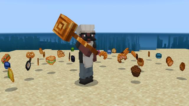 Screenshot of the Minecraft Bedrock Marketplace product French Pastries created by SandBlock Studios.