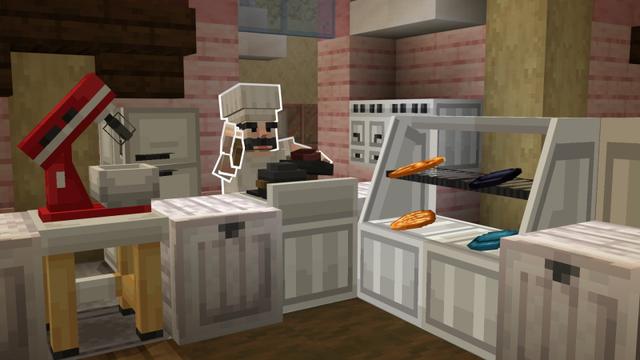 Screenshot of the Minecraft Bedrock Marketplace product French Pastries created by SandBlock Studios.