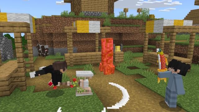 Screenshot of the Minecraft Bedrock Marketplace product Mob Weapons created by SandBlock Studios.