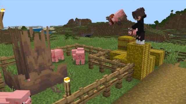 Screenshot of the Minecraft Bedrock Marketplace product Mob Weapons created by SandBlock Studios.