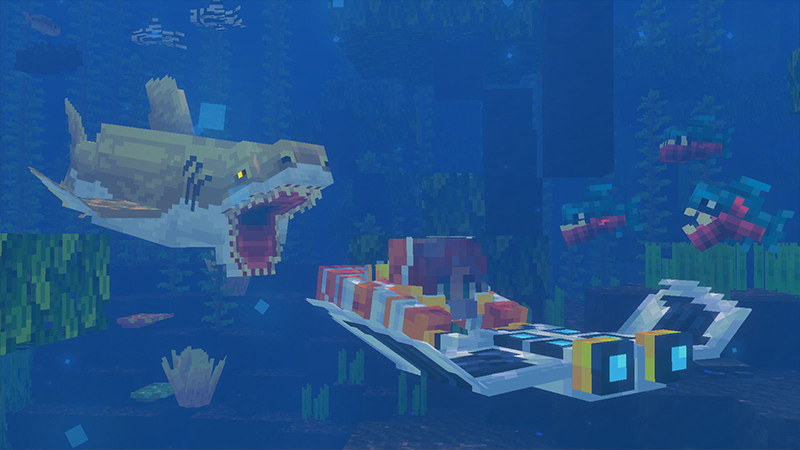 Screenshot of the Minecraft Bedrock Marketplace product Ocean Biomes ++ Add-On created by SandBlock Studios.