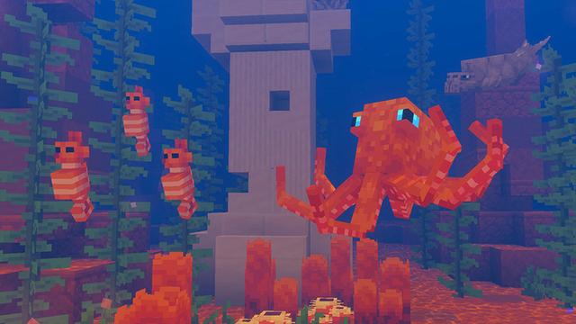 Screenshot of the Minecraft Bedrock Marketplace product Ocean Biomes ++ Add-On created by SandBlock Studios.
