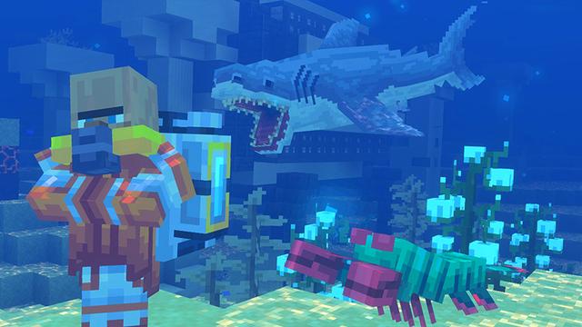 Screenshot of the Minecraft Bedrock Marketplace product Ocean Biomes ++ Add-On created by SandBlock Studios.