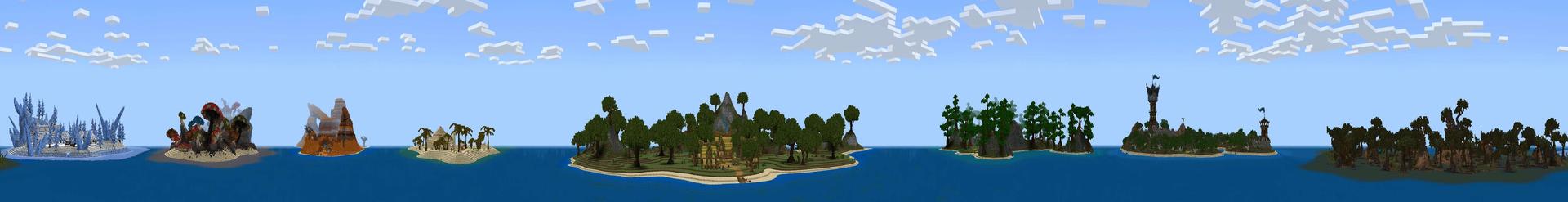 Panorama of the Minecraft Bedrock Marketplace product Raft Survival created by SandBlock Studios.