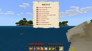 Screenshot of the Minecraft Bedrock Marketplace product Raft Survival created by SandBlock Studios.