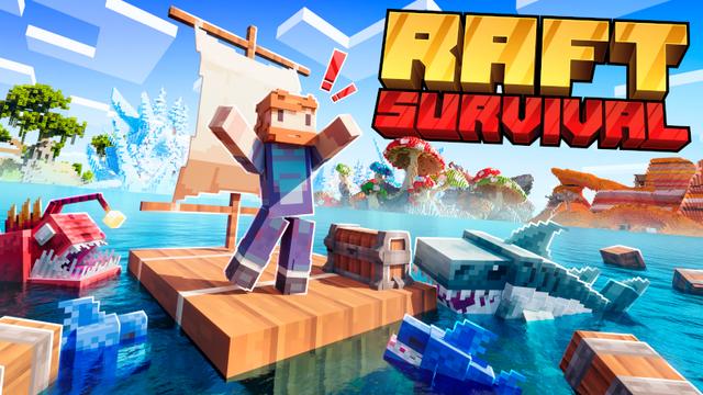 Thumbnail of the Minecraft Bedrock Marketplace product Raft Survival created by SandBlock Studios.