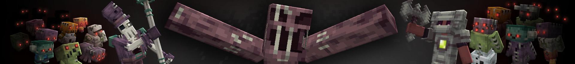 Panorama of the Minecraft Bedrock Marketplace product Stitched Monsters created by SandBlock Studios.