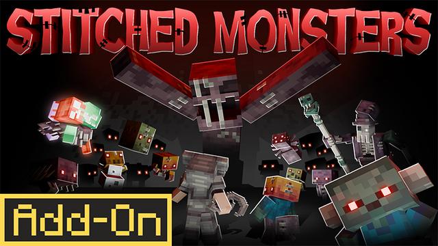 Thumbnail of the Minecraft Bedrock Marketplace product Stitched Monsters created by SandBlock Studios.