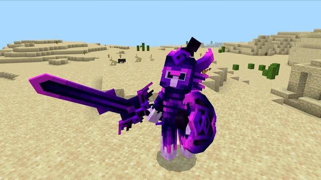 Screenshot of the Minecraft Bedrock Marketplace product Void Weapons created by SandBlock Studios.