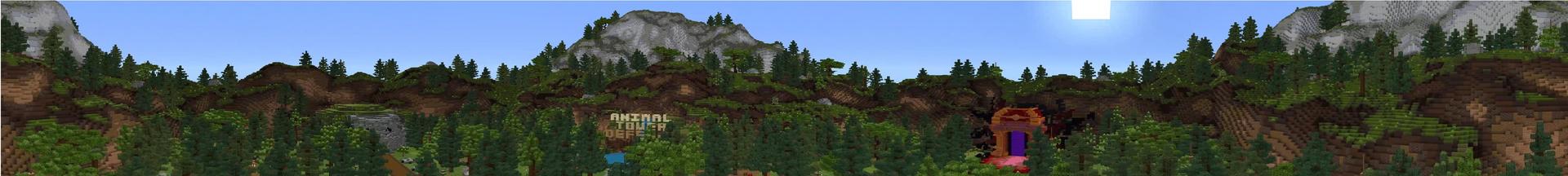 Panorama of the Minecraft Bedrock Marketplace product Animal Tower Defense created by Sandbox Network.