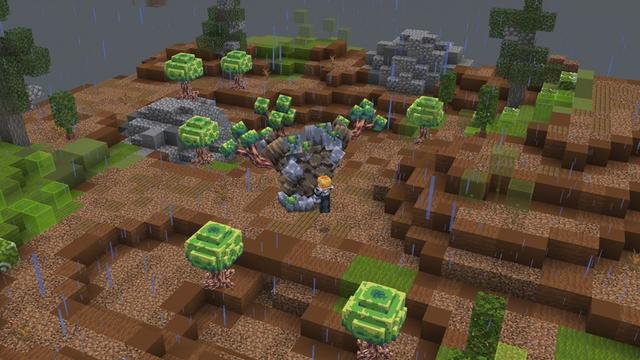 Screenshot of the Minecraft Bedrock Marketplace product Element One Block Challenge created by Sandbox Network.