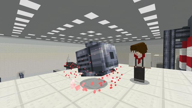 Screenshot of the Minecraft Bedrock Marketplace product Escape the Robot Parkour created by Sandbox Network.