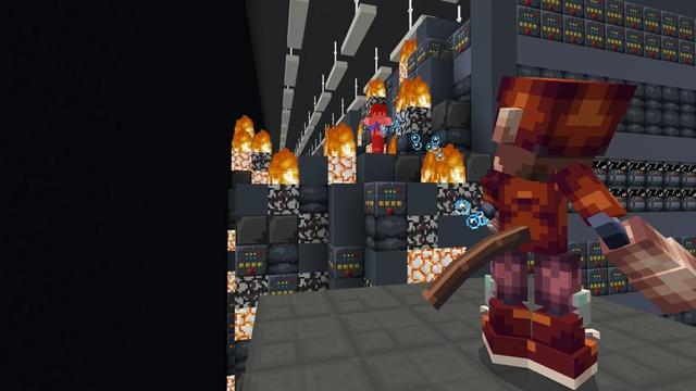 Screenshot of the Minecraft Bedrock Marketplace product Escape the Robot Parkour created by Sandbox Network.
