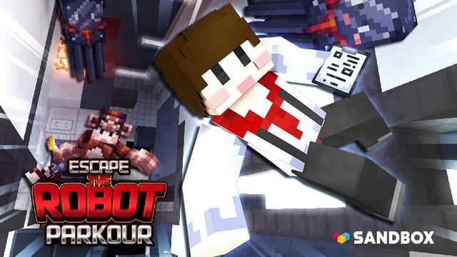 Thumbnail of the Minecraft Bedrock Marketplace product Escape the Robot Parkour created by Sandbox Network.
