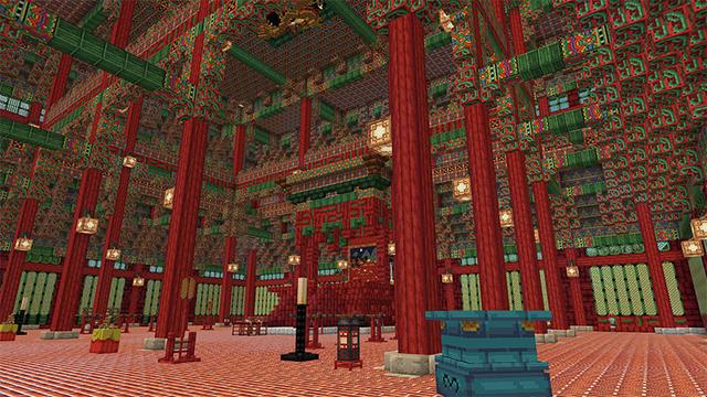 Screenshot of the Minecraft Bedrock Marketplace product GYEONGBOKGUNG PALACE created by Sandbox Network.