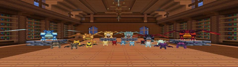 Panorama of the Minecraft Bedrock Marketplace product Random Dragon Tower Defense created by Sandbox Network.