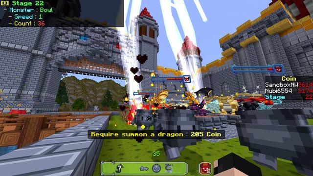 Screenshot of the Minecraft Bedrock Marketplace product Random Dragon Tower Defense created by Sandbox Network.