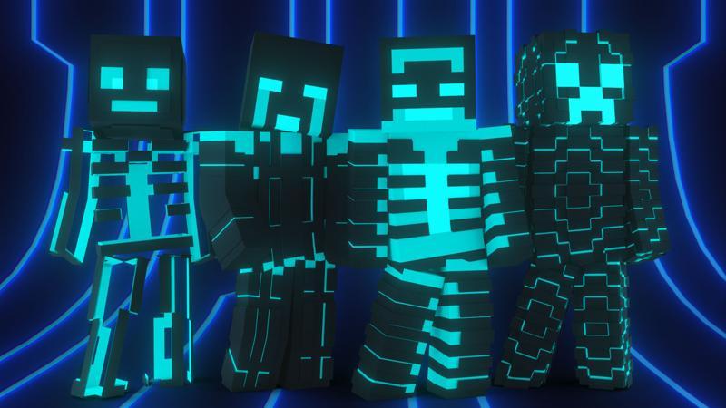 Cyber Glitch Mobs by Sapix | CHUNK - Minecraft Bedrock Marketplace Explorer