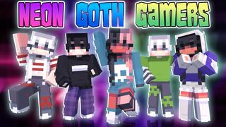 Thumbnail of the Minecraft Bedrock Marketplace product Neon Goth Gamers created by Sapix.