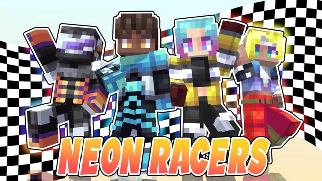 Thumbnail of the Minecraft Bedrock Marketplace product Neon Racers created by Sapix.