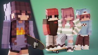 Thumbnail of the Minecraft Bedrock Marketplace product Skater Kids created by Sapix.