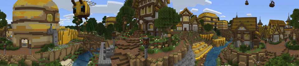 Panorama of the Minecraft Bedrock Marketplace product Advanced Bees created by Sapphire Studios.