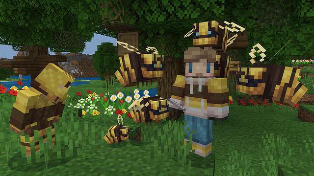 Screenshot of the Minecraft Bedrock Marketplace product Advanced Bees created by Sapphire Studios.