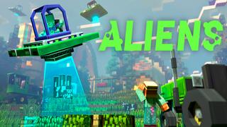 Thumbnail of the Minecraft Bedrock Marketplace product Aliens created by Sapphire Studios.