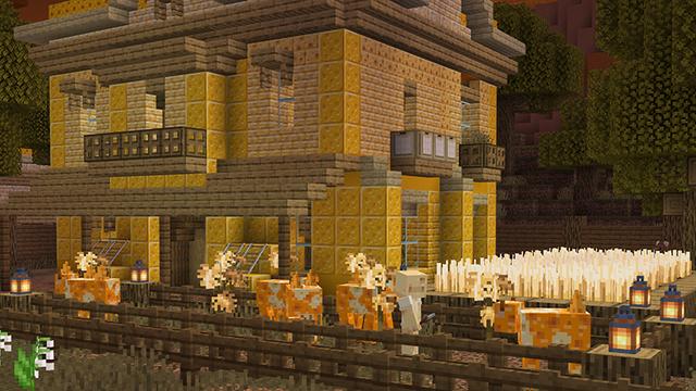 Screenshot of the Minecraft Bedrock Marketplace product Cheese Expansion created by Sapphire Studios.