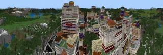 Panorama of the Minecraft Bedrock Marketplace product Cyberpunk created by Sapphire Studios.