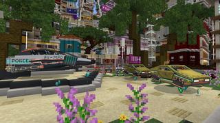 Screenshot of the Minecraft Bedrock Marketplace product Cyberpunk created by Sapphire Studios.