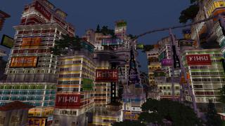 Screenshot of the Minecraft Bedrock Marketplace product Cyberpunk created by Sapphire Studios.