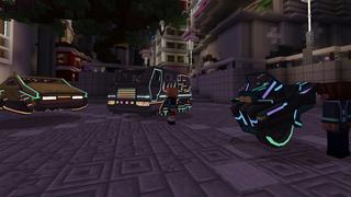 Screenshot of the Minecraft Bedrock Marketplace product Cyberpunk created by Sapphire Studios.