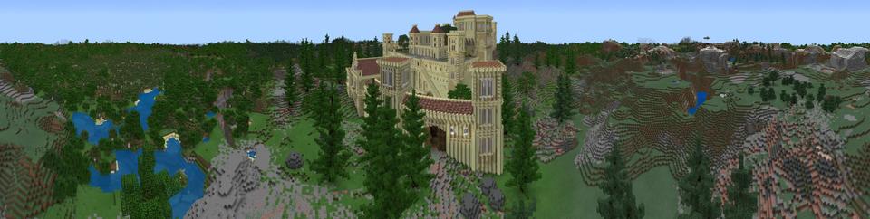 Panorama of the Minecraft Bedrock Marketplace product Leish Castle created by Sapphire Studios.